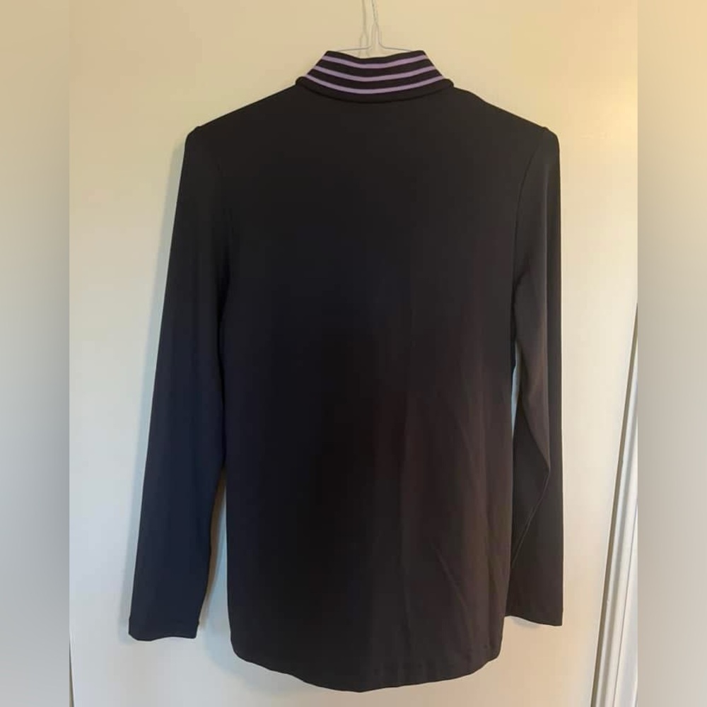 NWT Lohla Sport ladies golf black/lilac 1/4 zip, size L. - Picture 3 of 4